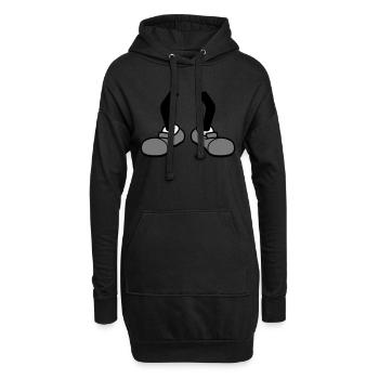 2 beine ohne koerper comic cartoon fuss schuh desi - Hoodie-Kleid - Schwarz - Vorne