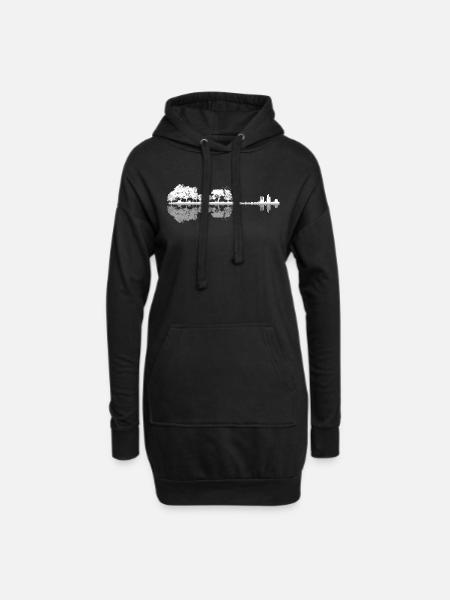 BaumGeige - Hoodie-Kleid - Schwarz
