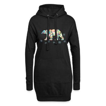 Eisbär - Hoodie-Kleid - Schwarz - Vorne