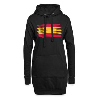 España bandera flag spain - Sweat-shirt à capuche long Femme - noir - Devant