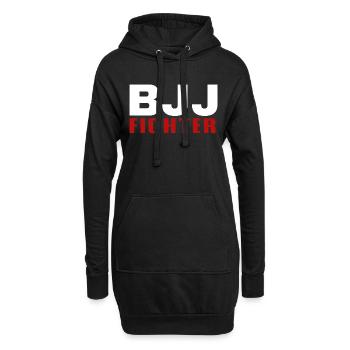 Combattant brésilien de BJJ de Jiu-Jitsu - Sweat-shirt à capuche long Femme - noir - Devant