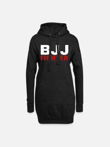 Brazilian Jiu-Jitsu BJJ Fighter - Hoodie Dress - black