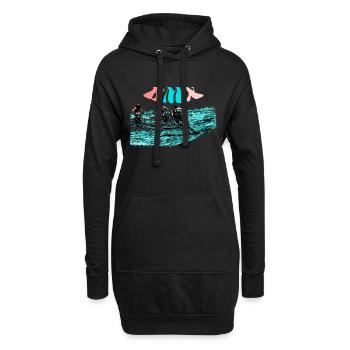 bmx - Hoodie-Kleid - Schwarz - Vorne
