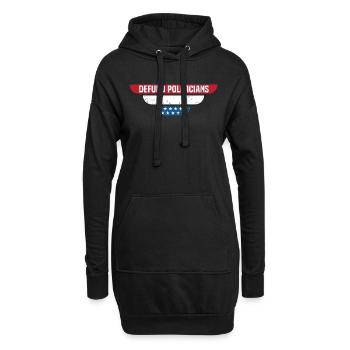 Les politiciens limogés - Sweat-shirt à capuche long Femme - noir - Devant