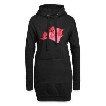 Biche - Sweat-shirt à capuche long Femme - noir - Devant