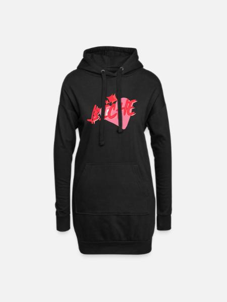 Biche - Sweat-shirt à capuche long Femme - noir
