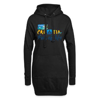 Kroatien Kroatisch Hrvatska Kroaten Kroaten Kroaten - Hoodie-Kleid - Schwarz - Vorne