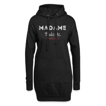 madame boulette - Sweat-shirt à capuche long Femme - noir - Devant