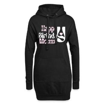 Herzlichen Glückwunsch zum Geburtstag Mama - Hoodie-Kleid - Schwarz - Vorne