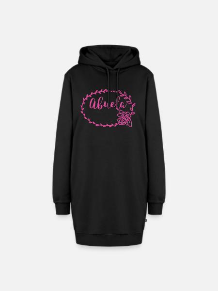Abuela Oma Kranz Geschenk - Hoodie-Kleid - Schwarz
