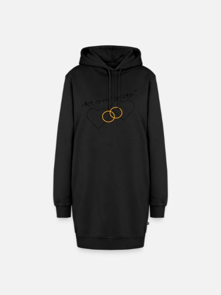 Heiratsantrag - Hoodie-Kleid - Schwarz