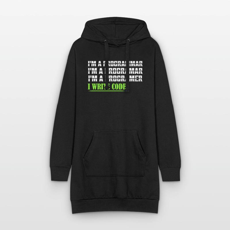 Je suis un programmar ........ J’écris du code logiciel de codage Sweat-shirt à capuche long Femme