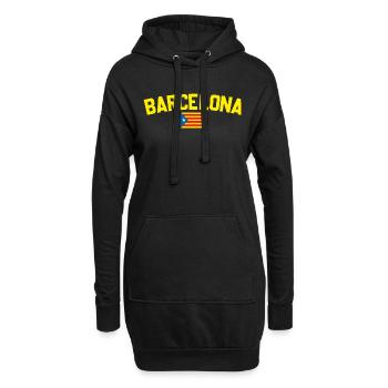 Barcelona - Hoodie-Kleid - Schwarz - Vorne