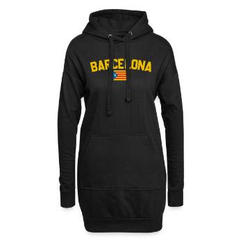 Barcelona Katalonien - Hoodie-Kleid - Schwarz - Vorne
