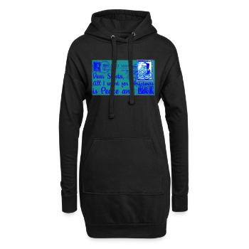 Noël Noël père Noël nicolas coquine - Sweat-shirt à capuche long Femme - noir - Devant