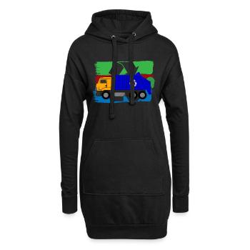 Müllwagen Liebe Müllabfuhr Kind Junge I Geschenk - Hoodie-Kleid - Schwarz - Vorne