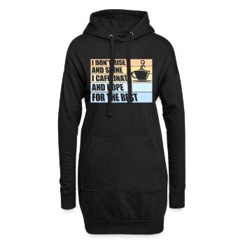 I Don't Rise And Shine I Caffeinate And Hope Witz - Hoodie-Kleid - Schwarz - Vorne
