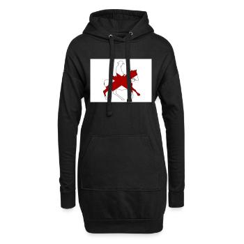 Alabama Staatsflagge Cowboy - Hoodie-Kleid - Schwarz - Vorne