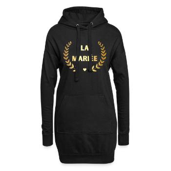 Die goldene Braut - passendes T-Shirt - Hoodie-Kleid - Schwarz - Vorne