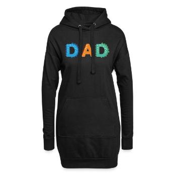 Papa du monstre d’anniversaire 1er anniversaire Famille - Sweat-shirt à capuche long Femme - noir - Devant