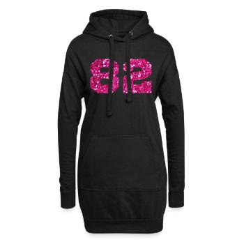 Nummer 82 Pink Glitter - 82. Geburtstag - Hoodie-Kleid - Schwarz - Vorne