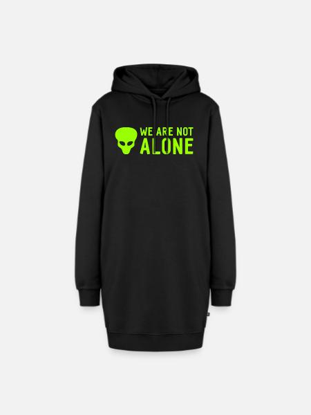 Alien - We Are Not Alone - Aliens - Hoodie-Kleid - Schwarz