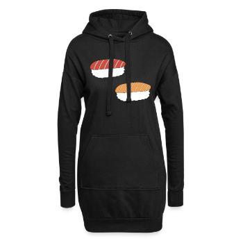 Nigiri Sushi - Hoodie-Kleid - Schwarz - Vorne