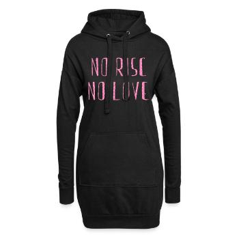 pas de risc pas d’amour - Sweat-shirt à capuche long Femme - noir - Devant