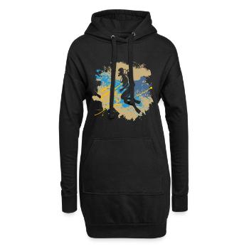 tauchen tauchschein scuba urlaub - Hoodie-Kleid - Schwarz - Vorne