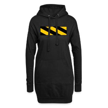 warning sign - Hoodie-Kleid - Schwarz - Vorne