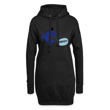 Hungry Monster - Hoodie-Kleid - Schwarz - Vorne