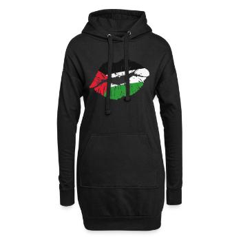 Kiss (Palestine / Palestine) - Sweat-shirt à capuche long Femme - noir - Devant