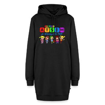 je suis atsem - Hoodie-Kleid - Schwarz - Vorne