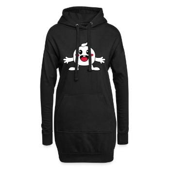 Kleines niedliches Maennchen - Hoodie-Kleid - Schwarz - Vorne