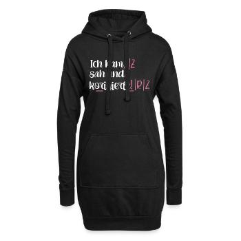 Lehrer Lehrerin Spruch Schule Beruf Schüler - Hoodie-Kleid - Schwarz - Vorne