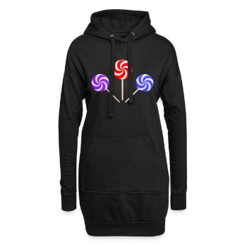 Lutscher - Hoodie-Kleid - Schwarz - Vorne
