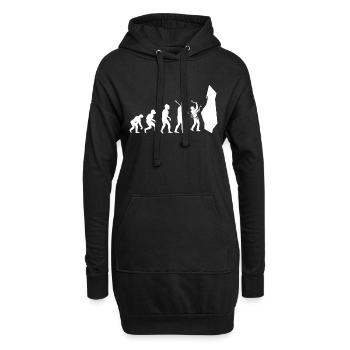 Bouldern Klettern Climbing - Hoodie-Kleid - Schwarz - Vorne
