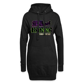 sport golfhoodie birthday golfgirls humor happy - Hoodie-Kleid - Schwarz - Vorne