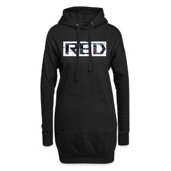 rot - Hoodie-Kleid - Schwarz - Vorne