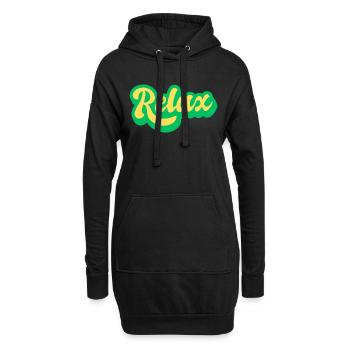 relax - Hoodie-Kleid - Schwarz - Vorne