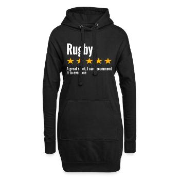 Rugby Sports Dictons Cool - Sweat-shirt à capuche long Femme - noir - Devant