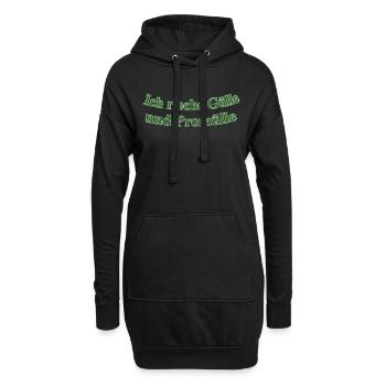 Gülle und Promülle - Hoodie-Kleid - Schwarz - Vorne