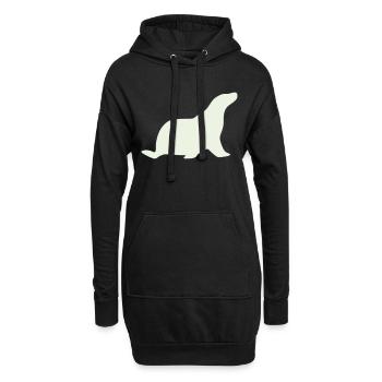 Robbe White - Hoodie Dress - black - Front