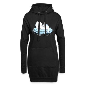 robbe eisscholle - Hoodie-Kleid - Schwarz - Vorne