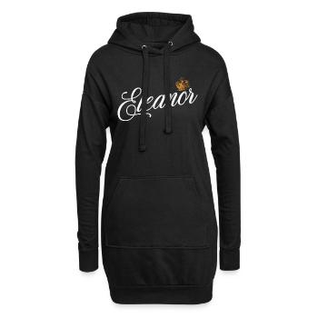 Eleanor Custom Name für Frauen Kinder Kleinkinder - - Hoodie-Kleid - Schwarz - Vorne