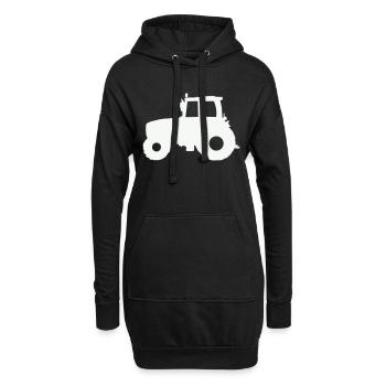 Traktor Trecker - Hoodie-Kleid - Schwarz - Vorne