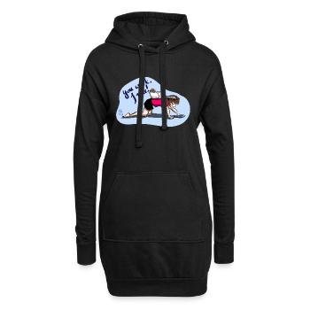 You work I rule - Hoodie-Kleid - Schwarz - Vorne