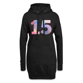 Bunte Zahl 15 - Hoodie-Kleid - Schwarz - Vorne