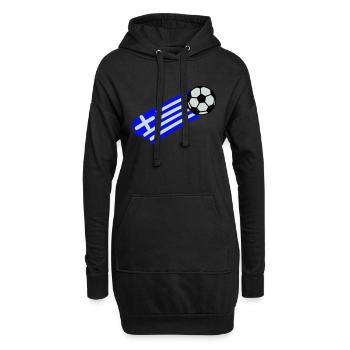 greece flag - Sweat-shirt à capuche long Femme - noir - Devant