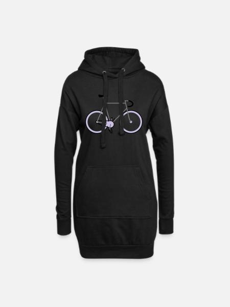 Track Bike - Hoodie Dress - black
